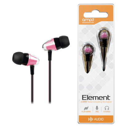 nan AMPD Earbuds Wired Element 3.5mm - Pink (SKU: 54690) – Image 5