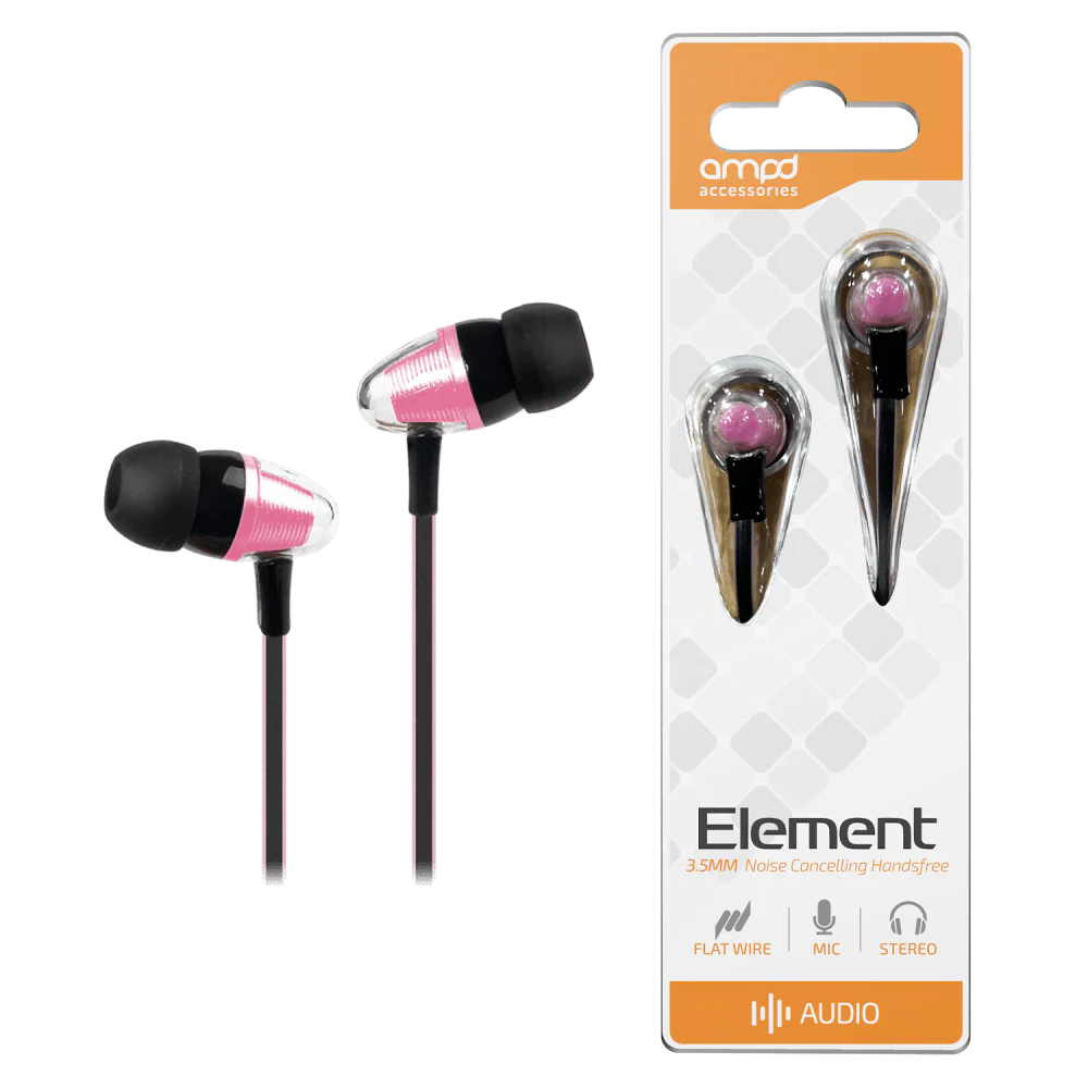 nan AMPD Earbuds Wired Element 3.5mm - Pink (SKU: 54690) – Image 3