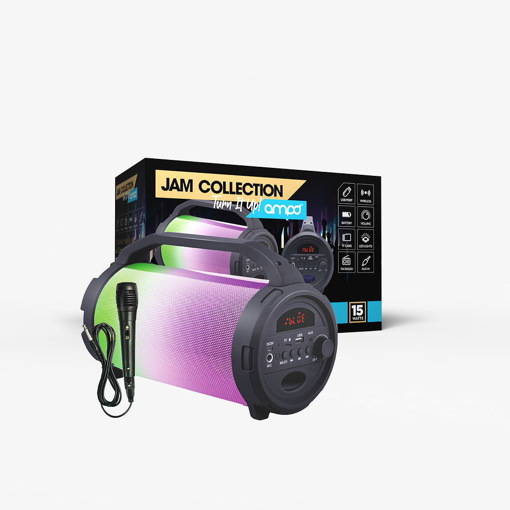 nan AMPD Speaker Bluetooth LED Light Show Bazooka with Mic (SKU: 54692) – Image 5