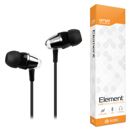 nan AMPD Earbuds Wired Element 3.5mm - Silver (SKU: 54693) – Image 2