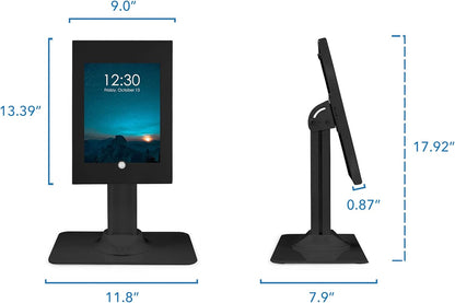 Mount-It! iPad Countertop Stand Anti-Theft Lockable iPad 10.9 10.2 Pro 11 Air Models - Black