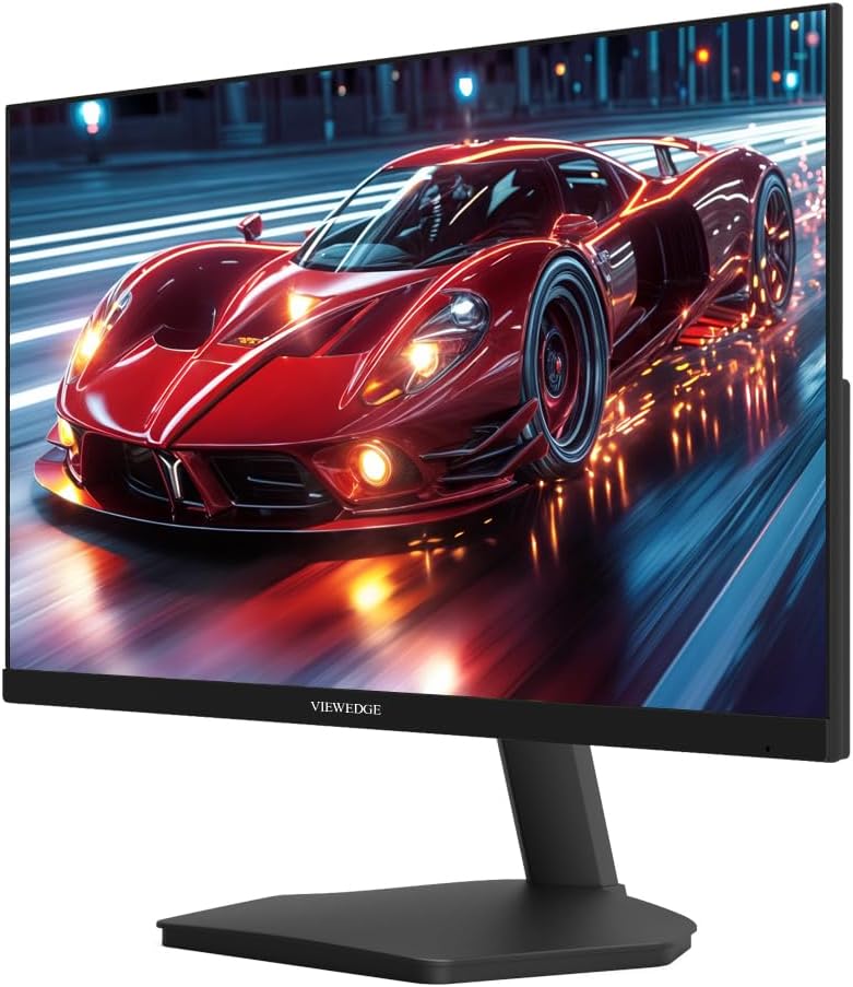 Viewedge Gaming Monitor 27in FHD (1920x1080p) up to 144 Hz with contrast ratio of Millions: 1, 178-degree viewing angle, HDR 10, and 1ms responsive time - Black