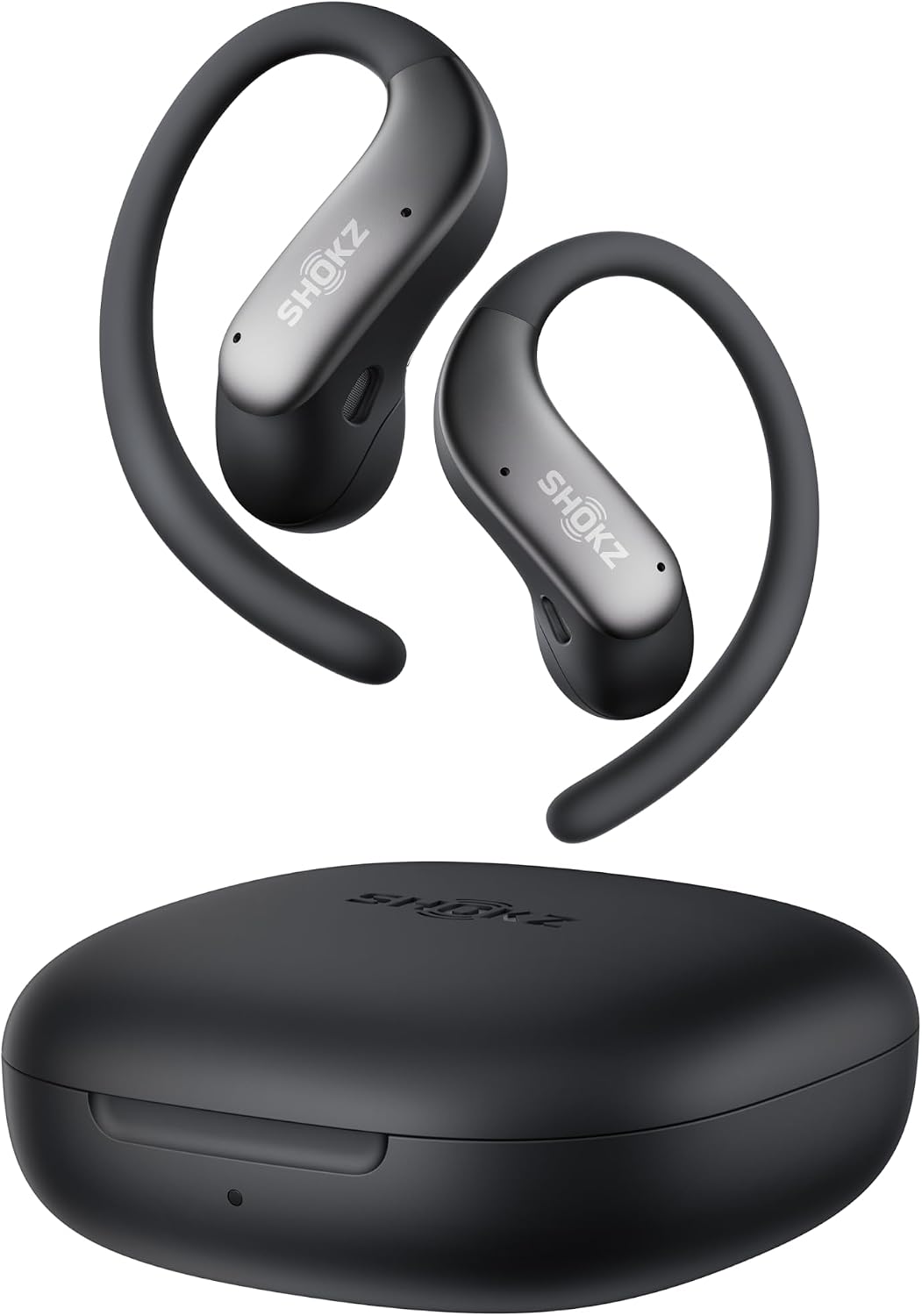 Shokz OpenFit Air 2 Black Bluetooth Headset Smart Mic Around Ear Air Conduction - OpenBass - Water Resistant IP54