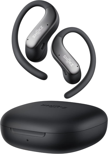 Shokz OpenFit Air 2 Black Bluetooth Headset Smart Mic Around Ear Air Conduction - OpenBass - Water Resistant IP54
