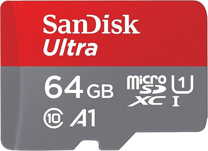 SanDisk Ultra MicroSD Memory Card 64GB Class 10 with SD Adapter microSDHC/microSDXC UHS-I card