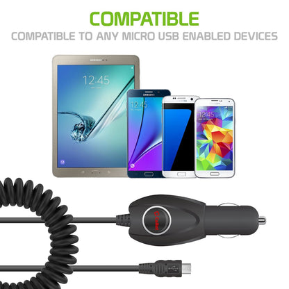 Fuse Car Charger Micro Cable USB 1 Amp 5 Foot Coiled Cable - product image 3 of 5