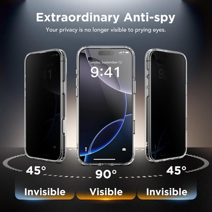 GolbinBox Magnetic for iPhone 16 Pro Clear Case with Camera Control Button,Compatible with 2 Privacy Screen Protectors