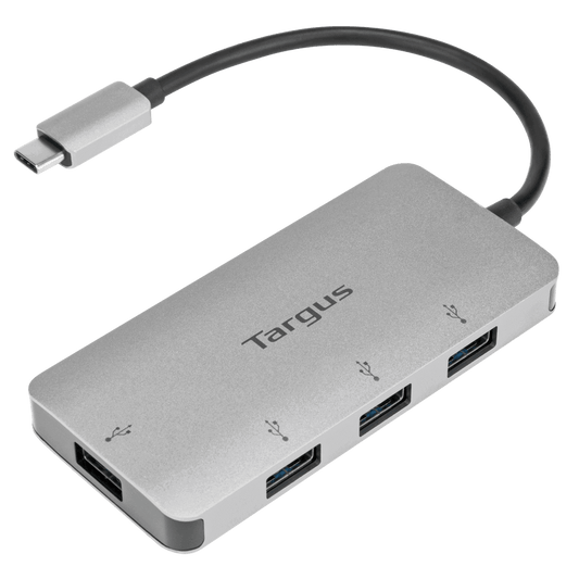 Targus Hub USB-C 4 Port USB-A 3.1 Gen 1 PC/Mac/Chromebook - Silver - product image 2 of 5