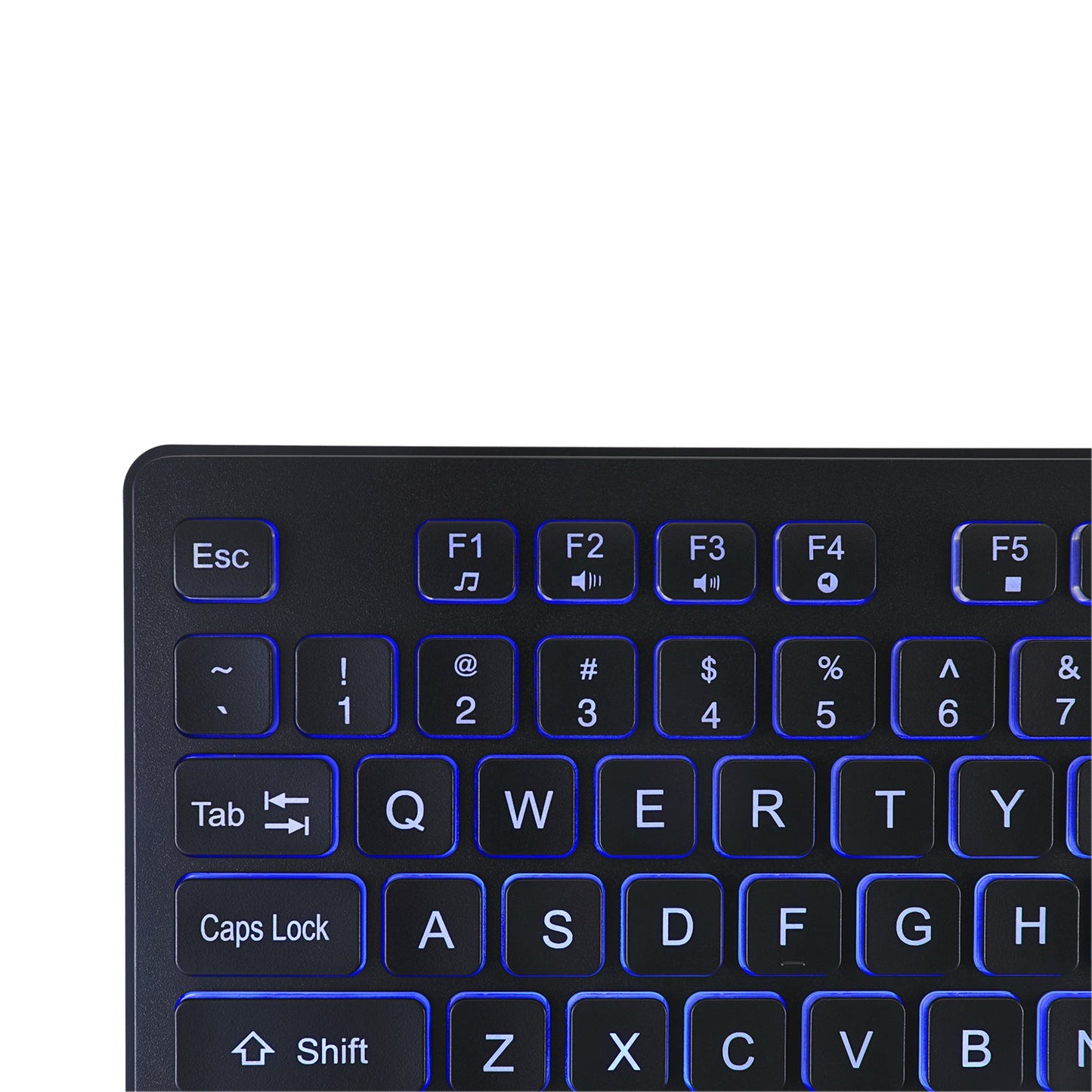 Adesso Adesso Keyboard Wired 2x Large Print Illuminated LED Backlight 104 Keys Water Resistant PC - Black