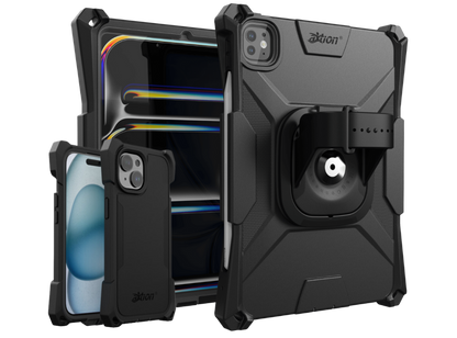 Joyfactory Joy Factory iPad 10.2 (7th-9th Gen) 2021/2020/2019 aXtion Slim MH IP68 Waterproof Rugged Shockproof Case Handstrap & Screen Protector - Black - product image 4 of 5