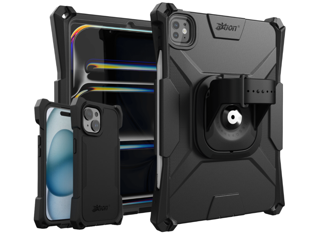 Joyfactory Joy Factory iPad Mini 5th / 4th Gen  aXtion Bold P Water Resistant Rugged Shockproof Case Rotating Handstrap & Kickstand - Black - product image 4 of 5