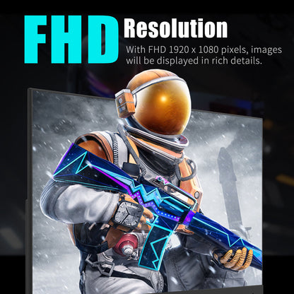 Viewedge Gaming Monitor 27in FHD (1920x1080p) up to 144hz VA panel with contrast ratio of Millions : 1, 178-degree viewing angle, and 1ms responsive time  - Black