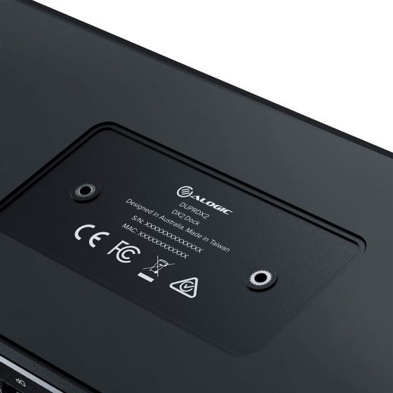 Alogic Docking Station USB-C or USB-A Dual Monitor 2x DisplayPort  4k Ultra HD 65W Power Delivery DX2 - Black - product image 4 of 5