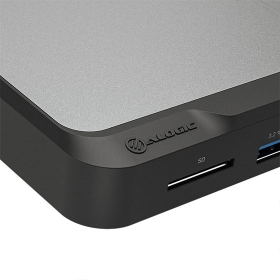 Alogic Docking Station USB-C Dual Monitor 100W Power Delivery 4k Ultra HD 60Hz 2x DisplayPort - Space Grey - product image 2 of 5