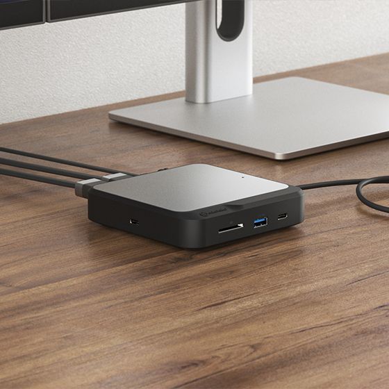 Alogic Docking Station USB-C or USB-A Dual Display 4K 7 Ports 2 HDMI Pass Through Charging 100W - product image 2 of 5