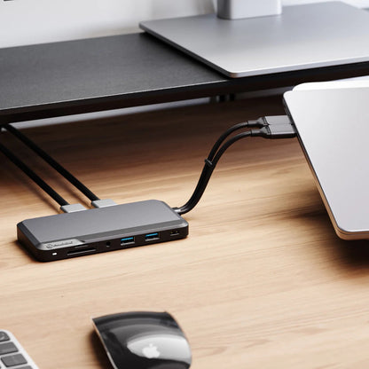 Alogic Alogic Docking Station for Mac Portable USB-C 10-in-1 Super Dock Dual Monitor 4K Ultra HD 60Hz 2x 4K HDMI Magnetic Con
