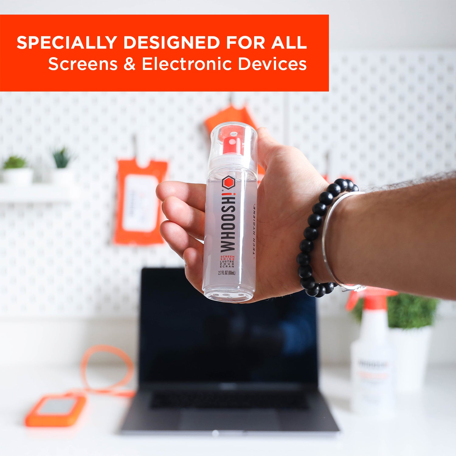 Whoosh! Screen Shine 100mL GoXL Spray with Antimicrobial Cloth Non-Toxic Alcohol & Ammonia Free Formula - product image 2 of 5