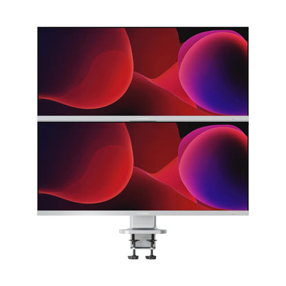 Alogic Elevate 34in Dual Vertical Monitor Stand (ED34VMS) with Cable Clip (EDVMSCC) - Silver