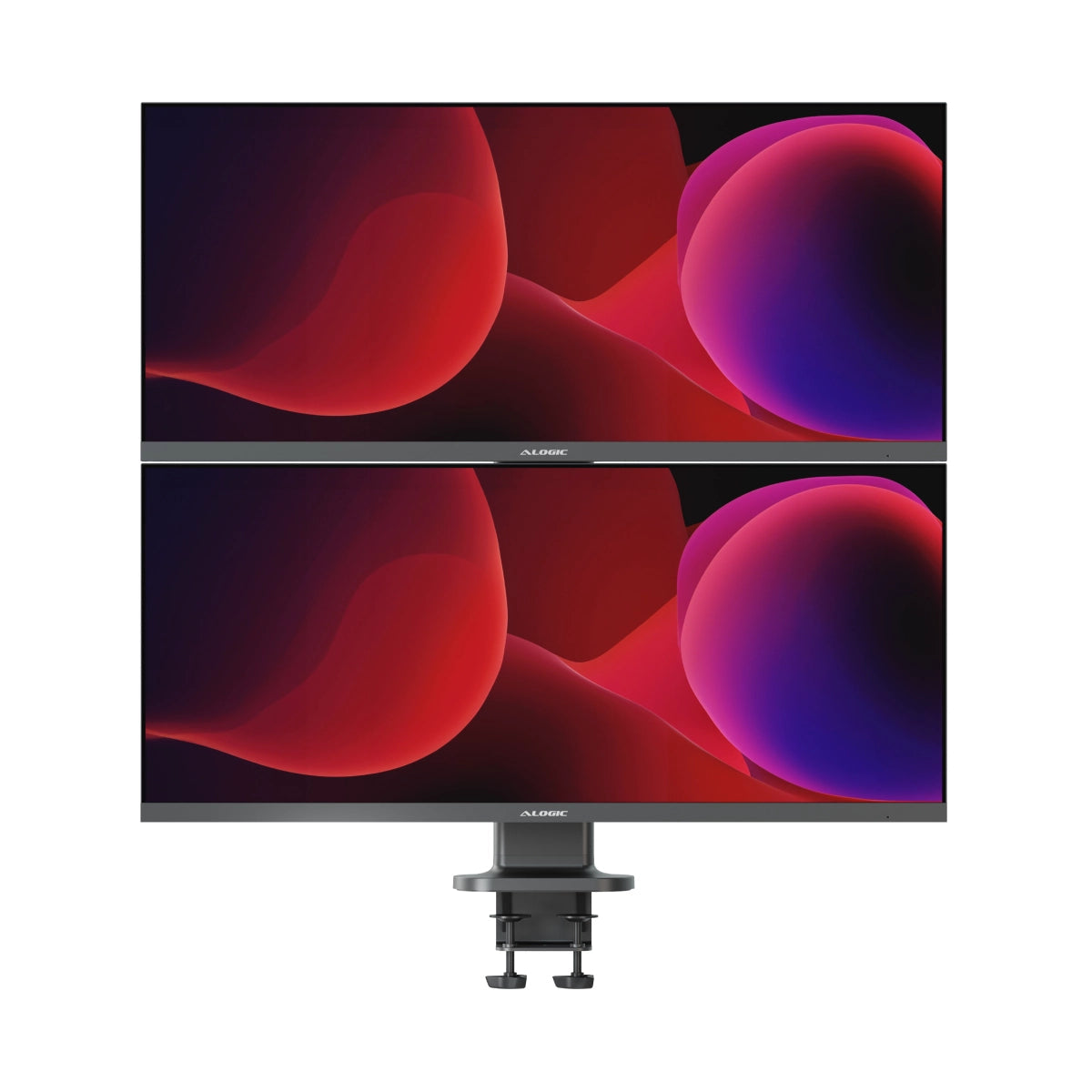 Alogic Elevate 34in Dual Vertical Monitor Stand (ED34VMS) with Cable Clip (EDVMSCC) - Silver