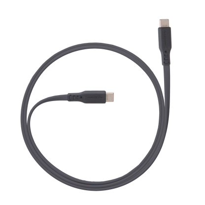 Ventev Ventev Charge & Sync USB-C to USB-C Cable 6ft Flat - Gray (UPC: 8100797204390) – Image 4