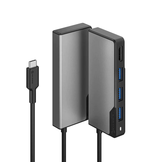Alogic Hub 5-in-1 USB-C 3x USB-A 3.1 HDMI 4K Ultra HD USB-C 100W Power Pass Through  Fusion Core - Space Grey - product image 1 of 4