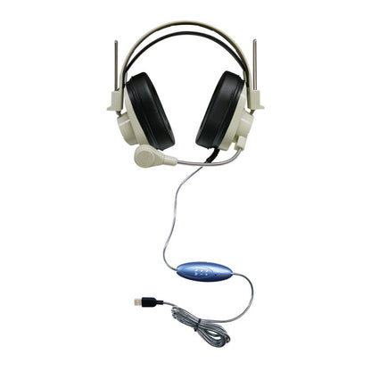 HamiltonBuhl Headset Over Ear Deluxe Stereo with Gooseneck Mic USB 5ft Dura-Cord - product image 2 of 5