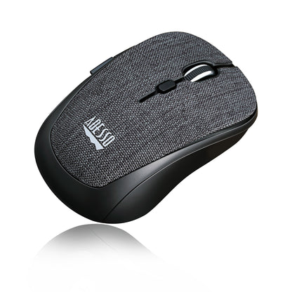 Adesso Mouse Wireless Fabric Mini S80B 6 Button up to 1600dpi PC/Mac - Black - product image 5 of 5