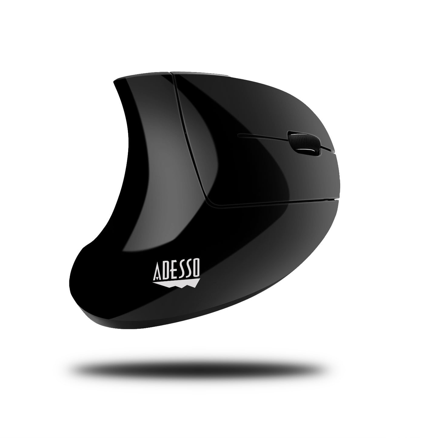 Adesso Mouse Wireless Vertical Mini Ergonomic 6 Button up to 1600dpi PC/Mac - Black - product image 4 of 5