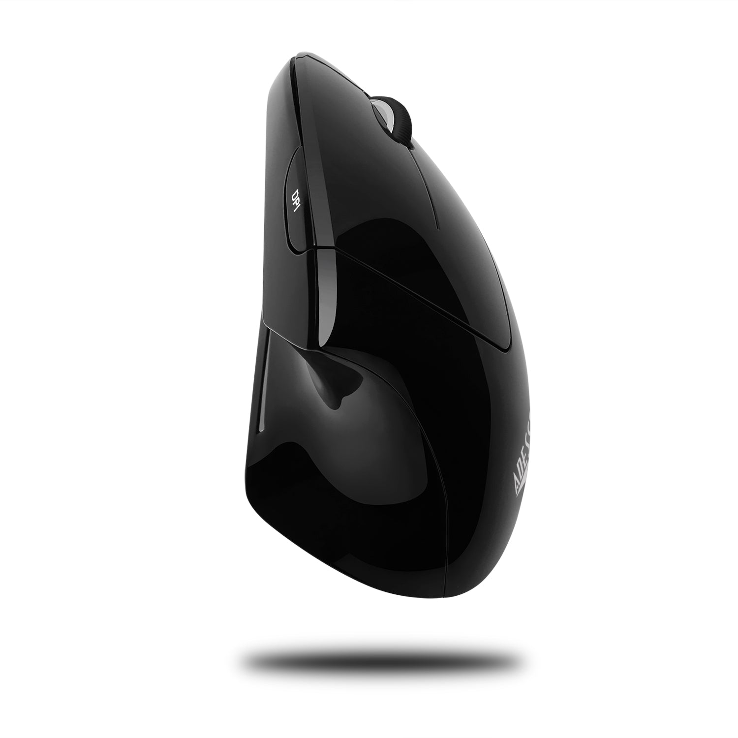 Adesso Mouse Wireless Vertical Mini Ergonomic 6 Button up to 1600dpi PC/Mac - Black - product image 3 of 5