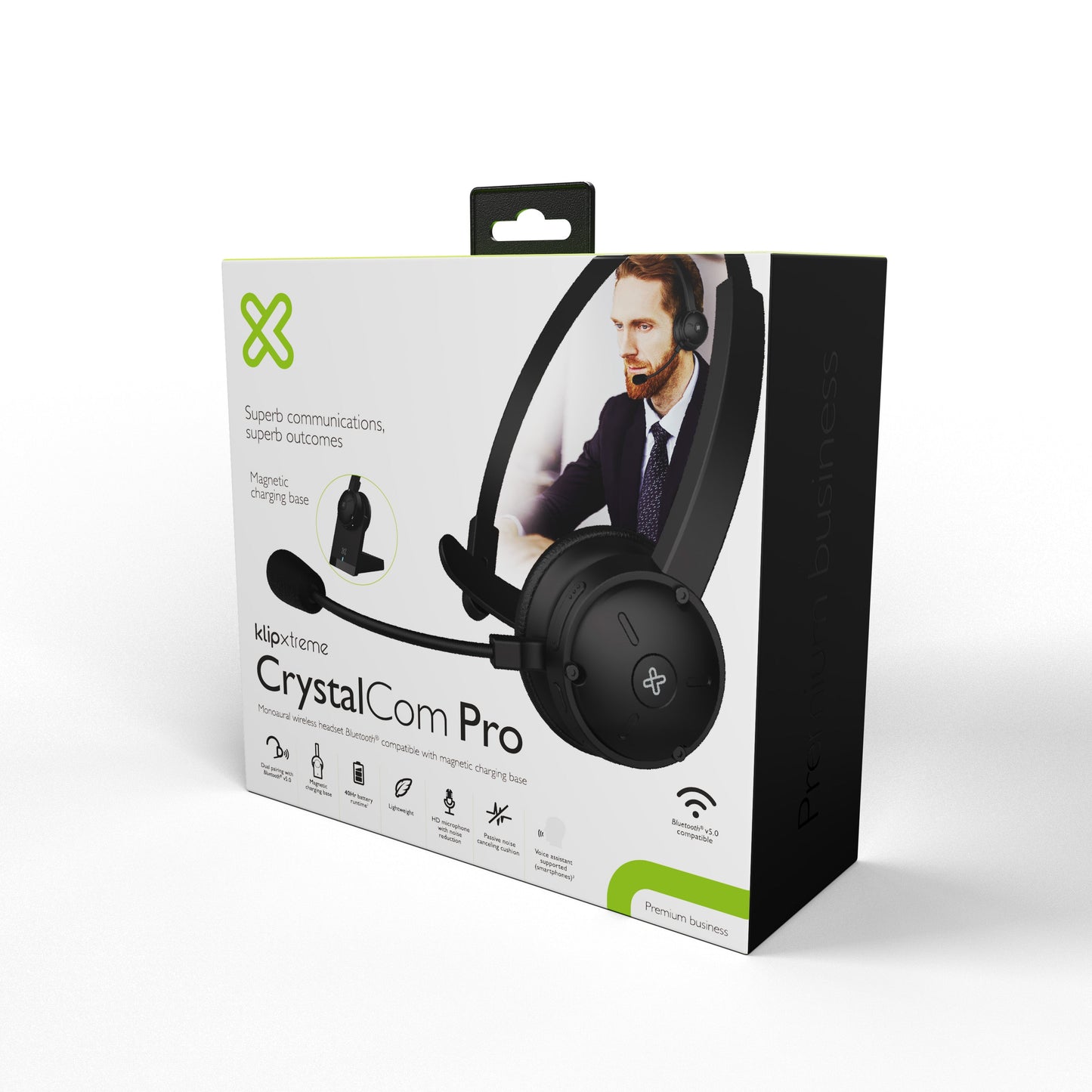 Klipxtreme Klipxtreme Headset Sekual Stereo USB with Boom Mic Omnidirectional Inline Vol Control - Black (UPC: