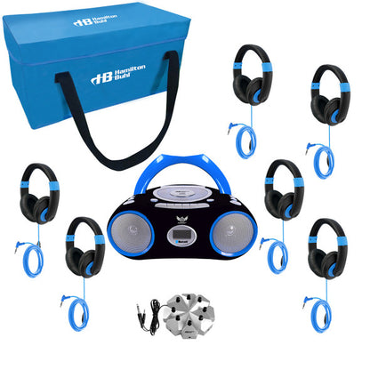 HamiltonBuhl Listening Centre Bluetooth Boombox with Over Ear 6 Headphones with Case - product image 2 of 5