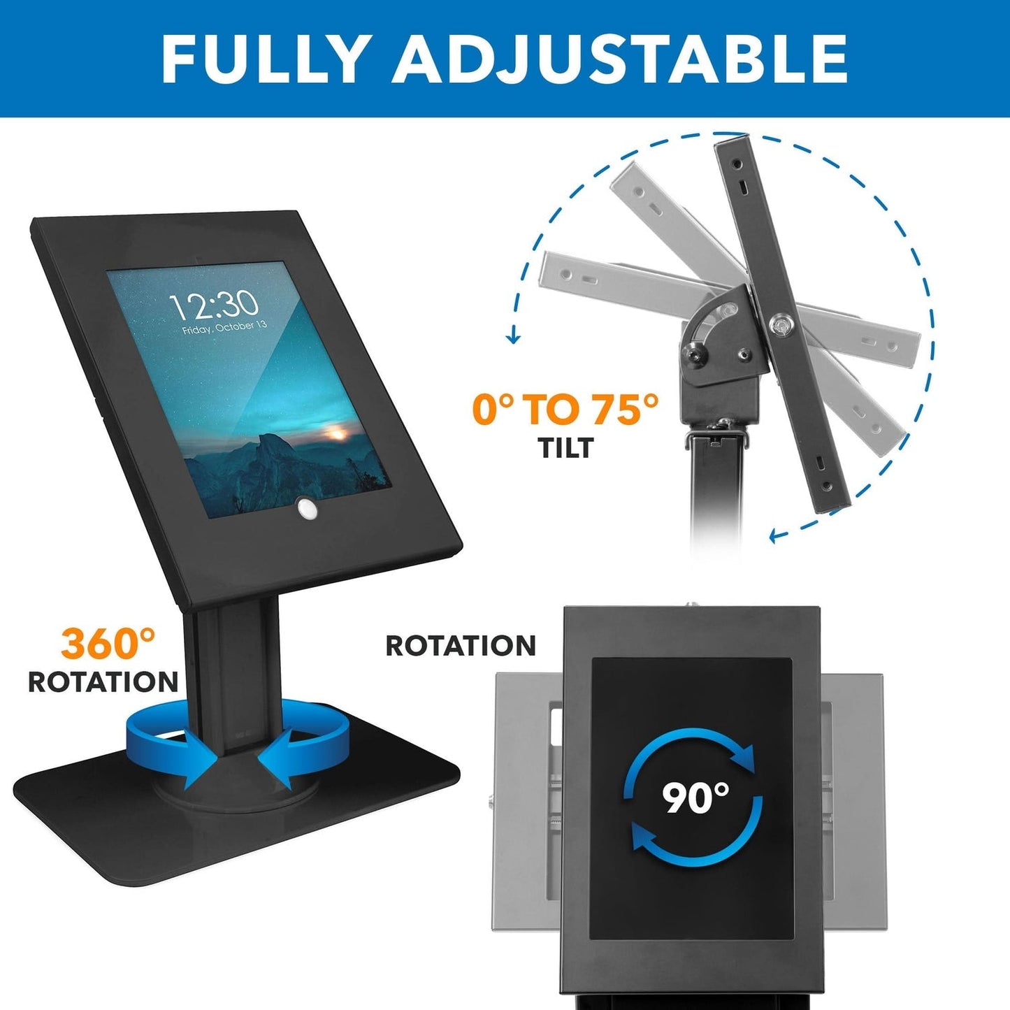 Mount-It! Mount-It! iPad Countertop Stand Anti-Theft Lockable iPad 10.9 10.2 Pro 11 Air Models (SKU: 49169.0) – Image 2