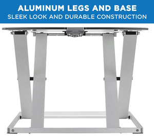 Mount-It! Sit Stand Desk Converter 31.25 x 22 In Height up to 16 In Ergonomic 2lb Max Weight - White - product image 4 of 5