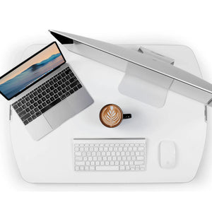 Mount-It! Sit Stand Desk Converter 31.25 x 22 In Height up to 16 In Ergonomic 2lb Max Weight - White - product image 2 of 5