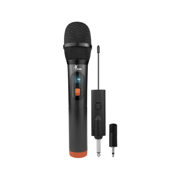 Xtech Microphone Wireless UHF with Rechargeable Receiver works with 3.5mm or 1/4in Jack up to 82ft Range - Black - product image 5 of 5