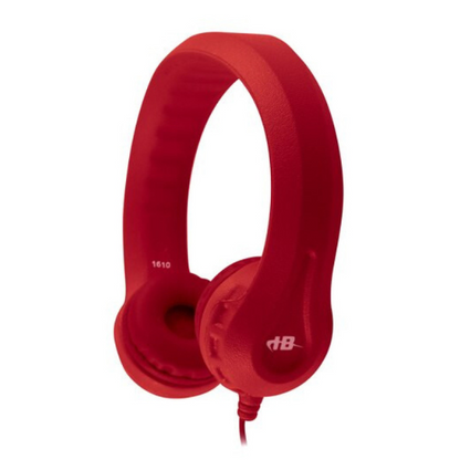 HamiltonBuhl Headphones Flex-Phones Foam Virtually Indestructible Dura-Cord Chew Resistant 4ft Cable 3.5mm - BULK - Red - product image 5 of 5