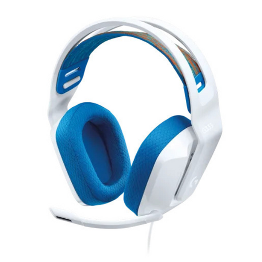 Logitech Gaming Headset G335 with Boom Mic Light Weight Suspension Headband 3.5mm Soft Memory Foam Pads - Blue & White - product image 5 of 5