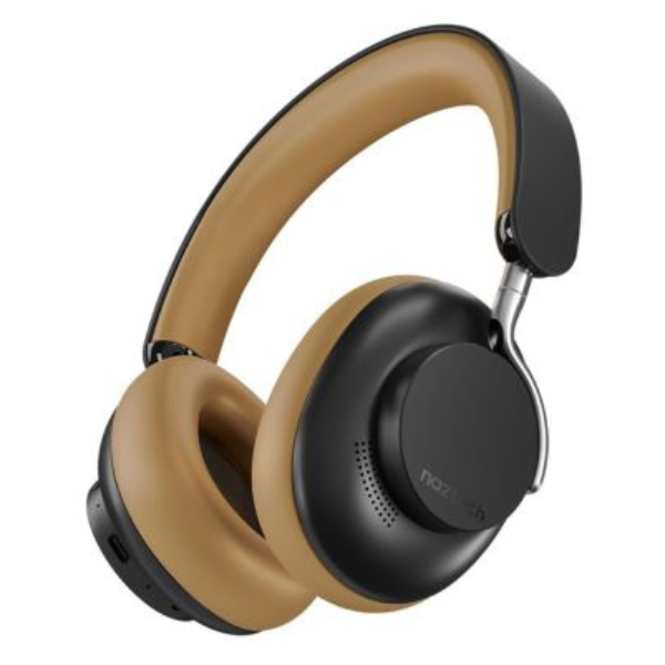 Naztech Bluetooth Headphones VINTAGE ANC Aura 360 Over the Ear Extra Deep Memory Foam Deep Rich Bass Dual Mics 3.5mm Aux Cable Titanium Coated Drivers - product image 5 of 5