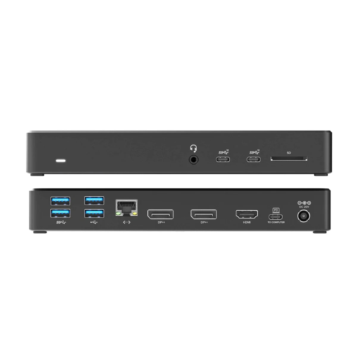 Alogic Docking Station USB-C Triple Monitor 2x DisplayPort  1x HDMI 4k Ultra HD 100W Power Delivery MA3 - Black - product image 1 of 3