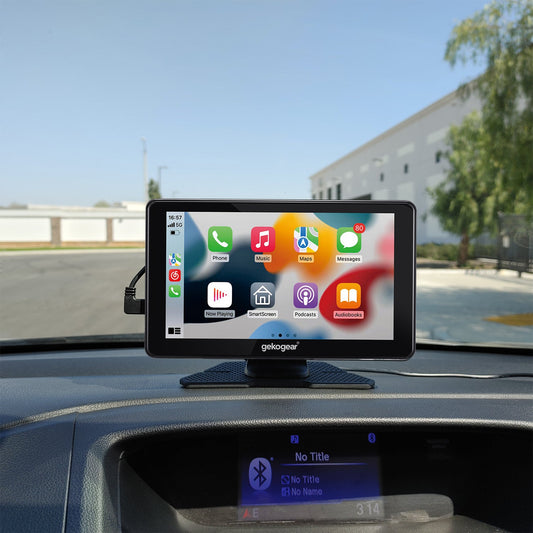 myGEKOgear myGEKOgear Dashcam - Orbit C100 7in Touch Screen with Apple CarPlay / Android Auto 64GB MicroSD Included  - Black