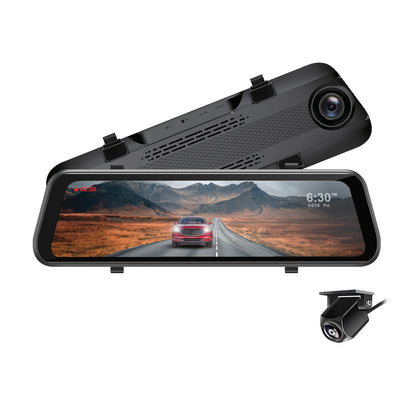 myGEKOgear Dashcam - Orbit D100 Dual Front (1080p) & Rear (1080p) Cams Rearview Mirror Attach Touchscreen with Built in DVR 32GB MicroSD Included - Black - product image 2 of 5