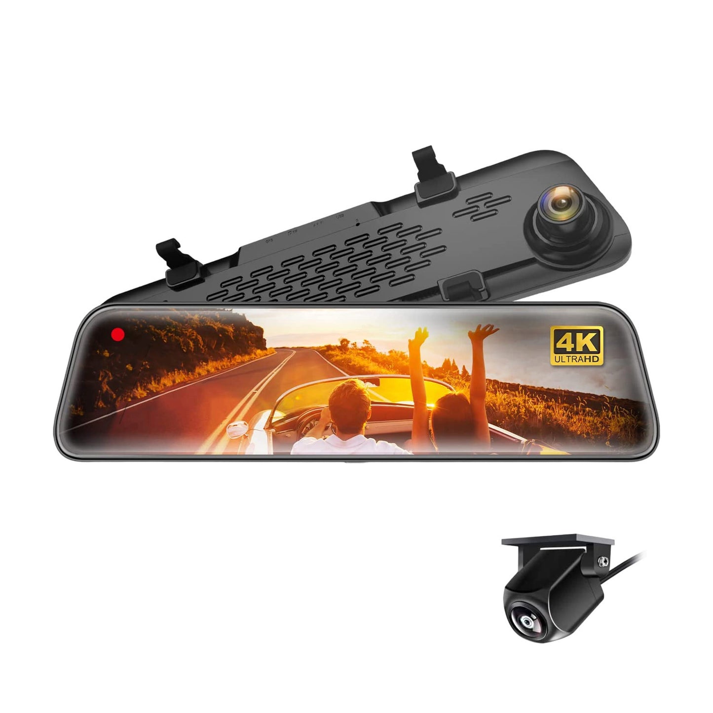 myGEKOgear Dashcam - Orbit D400 Dual Front (4K) & Rear (1080p) Cams Rearview Mirror Attach with Back up Assist Mode Touchscreen with Built in DVR 32GB MicroSD Included - Black - product image 2 of 5
