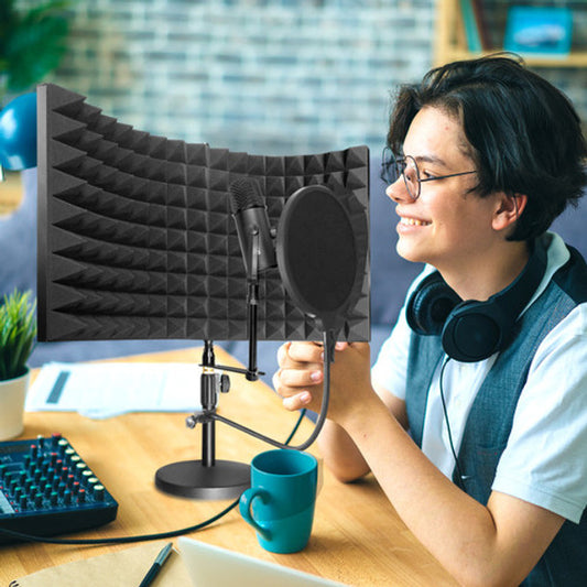 HamiltonBuhl On-Air Podcast Kit Contains Podcast Microphone, Sound Isolation Shield, Pop Filter and Stand Kit - product image 2 of 5