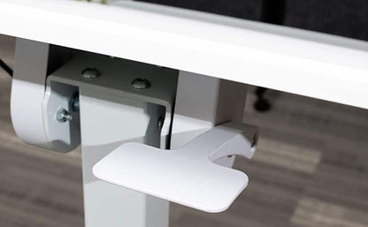 Luxor Mobile Standing Desk Pneumatic Adjustable 28 inch to 42.5 inch Height Foot Pedal with Casters Adjustable Podium Angles - White - product image 5 of 5