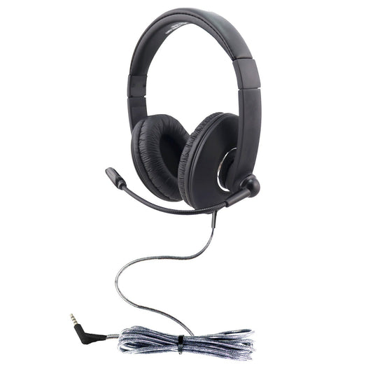 HamiltonBuhl HamiltonBuhl Headset Stereo On Ear with Gooseneck Boom Mic Smart Trek In-line Volume Flexible & Adjustable Headb