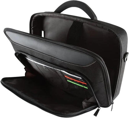 Targus Laptop Bag 17-18in Clamshell Case with Shoulder Strap - Black with Red Trim