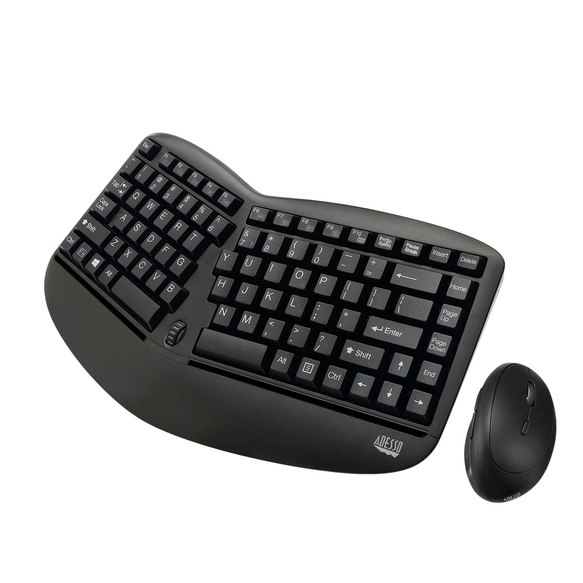 Adesso Wireless Mini Ergo Keyboard and Mouse combo