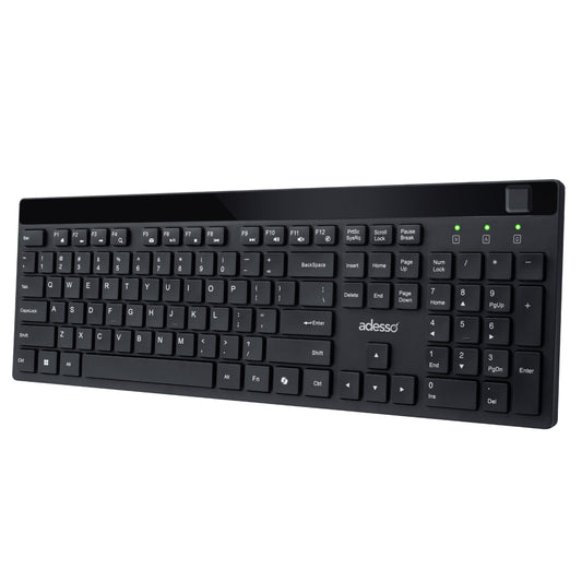 Adesso Adesso Keyboard WKB-1400FB Wireless Ergonomic with Fingerprint Reader