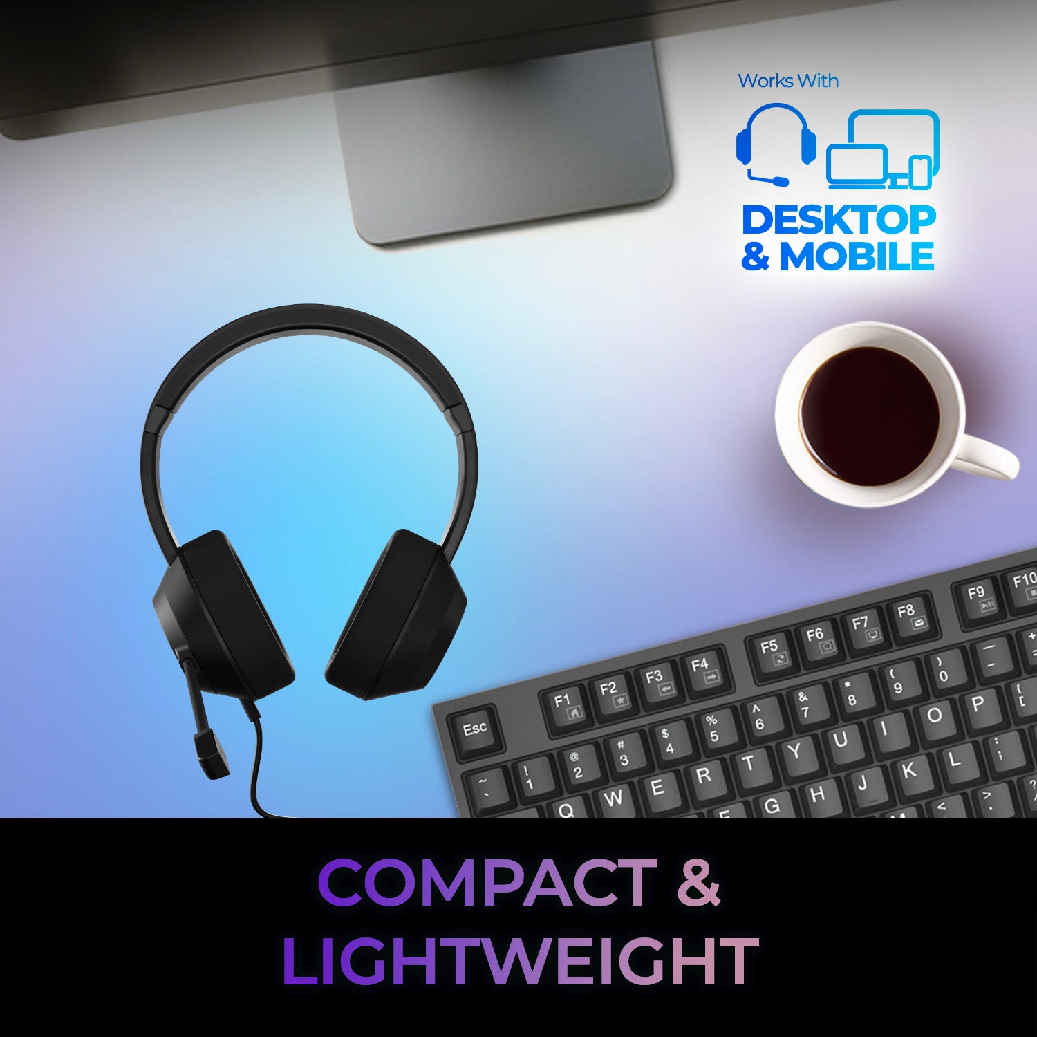 Adesso Headset Wired Xtream P7 with Copilot AI Controls USB-C/USB-A - product image 5 of 5