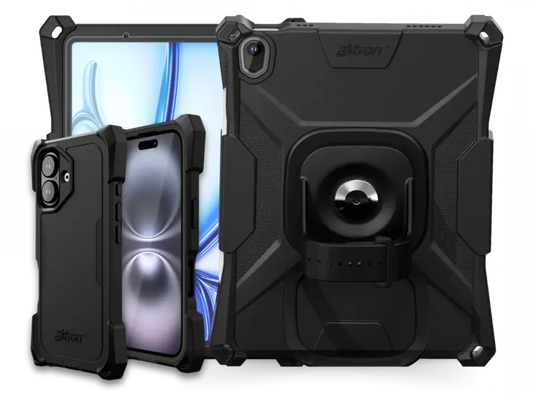 Joyfactory Joy Factory iPad 10.2 (7th-9th Gen) 2021/2020/2019 aXtion Bold MP Water Resistant Rugged Shockproof Case Rotating Handstrap & Kickstand - Black - product image 1 of 5